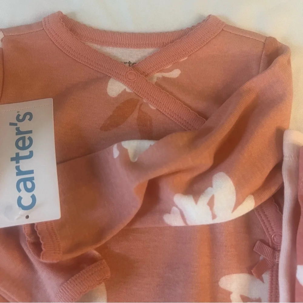 Carter's Peach Baby footie and pant set